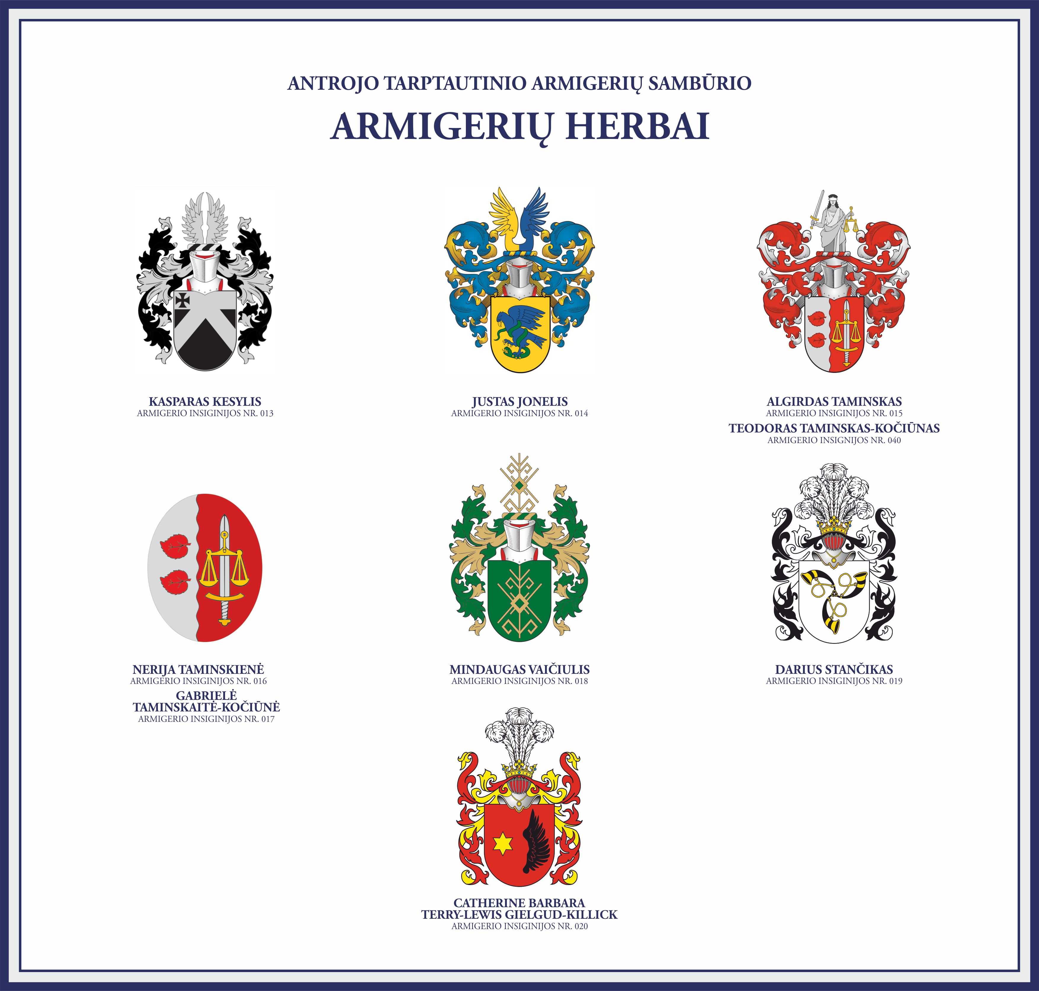 Armigeriu II samburio herbai